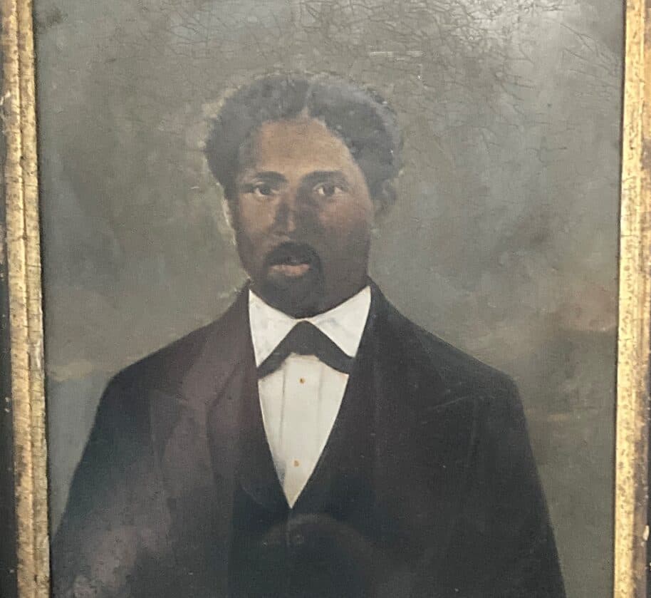 Nineteenth-century painted tintype portrait of Horace Walker.
